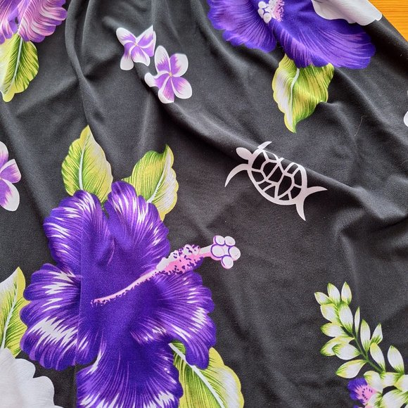 Steven Wear Black Purple Green Flower Sleeveless Dress - Picture 3 of 5